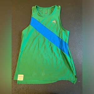 Tracksmith Van Cortlandt Singlet - S - Green and Blue